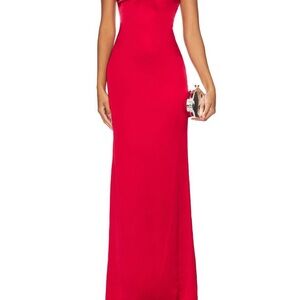 Lovers + Friends Strapless Red Dress